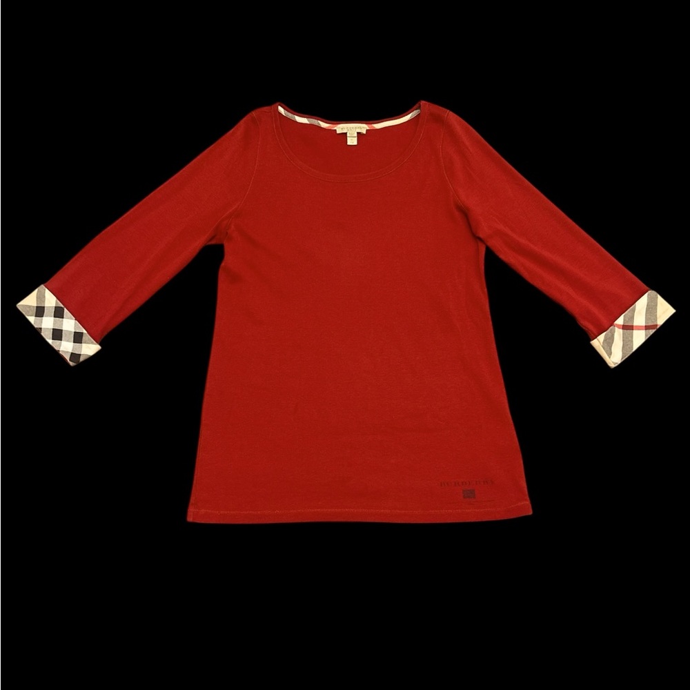 Burberry Brit 3/4 length sleeve boat neck tee